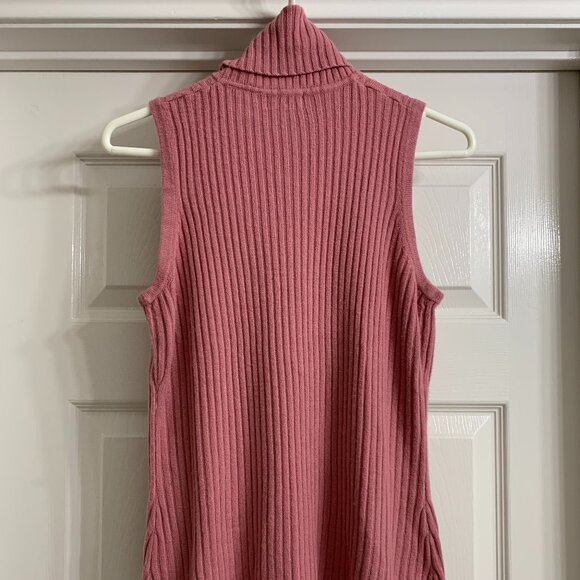 George Brand Women's Dusty Rose Color Sleeveless Sweater, Size Medium - Picture 3 of 5